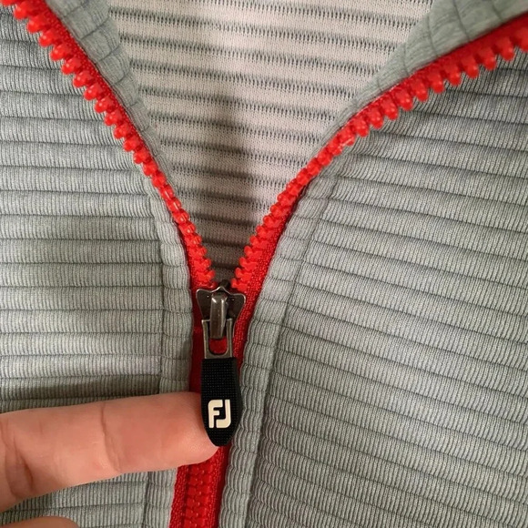 Footjoy Jacket Men's Large Grey 1/4 Zip Long Sleeve Brookridge Golf Pullover - Picture 4 of 12